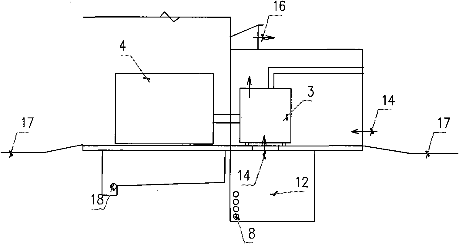 Rectifier chamber cooling system and method for cooling, air discharging and radiating of same