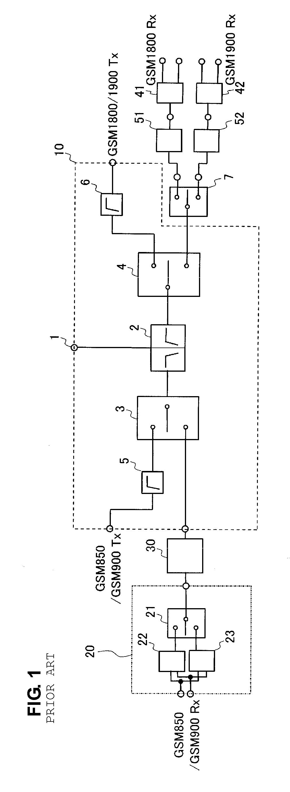 Composite high-frequency component and mobile communication apparatus