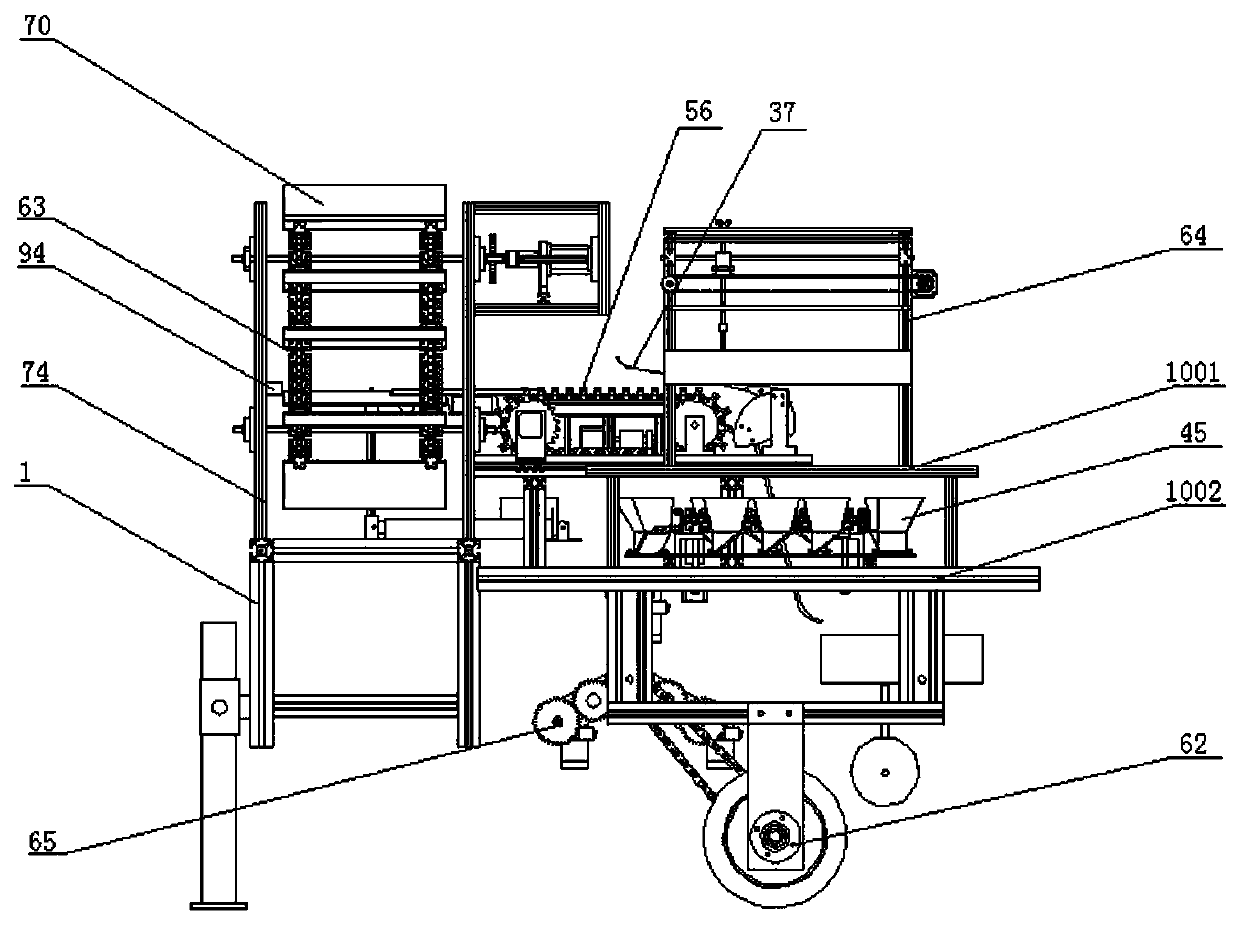 Full-automatic pot seedling transplanting machine