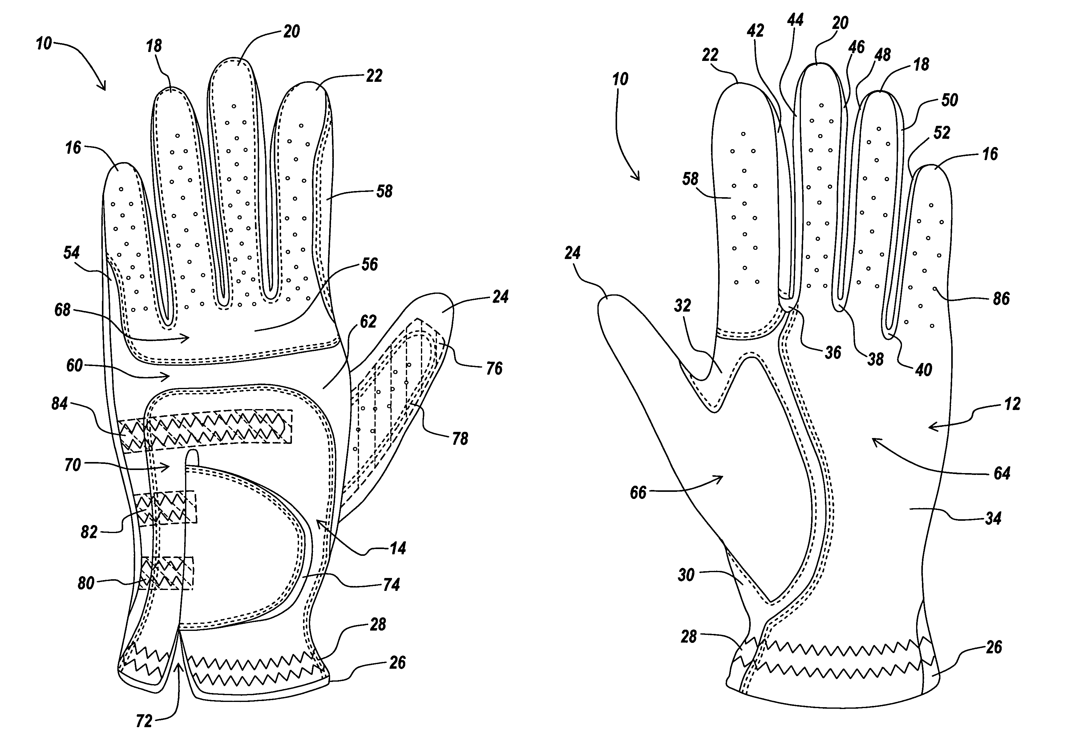 Golf glove with thumb support