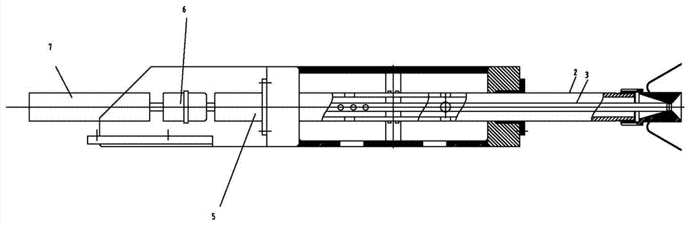 Internal blowing mechanism for steel pipe