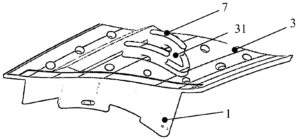 Ceramic matrix composite material fixing guider blade structure of aircraft engine and molding thereof