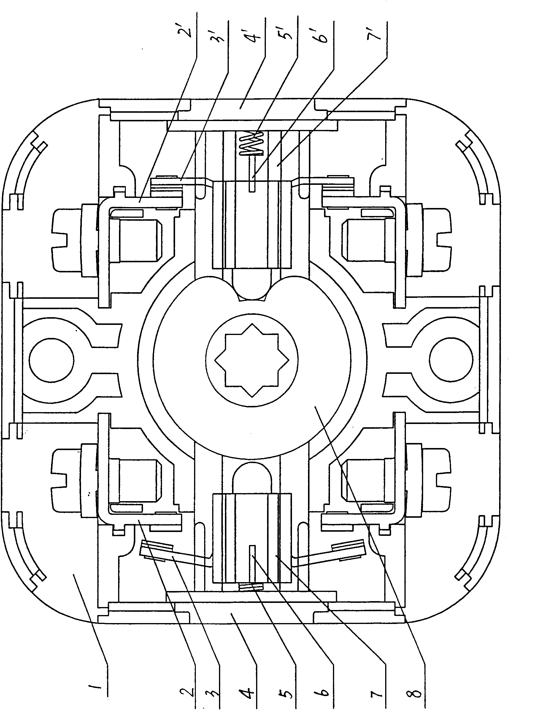 High-current self-clean cam switch