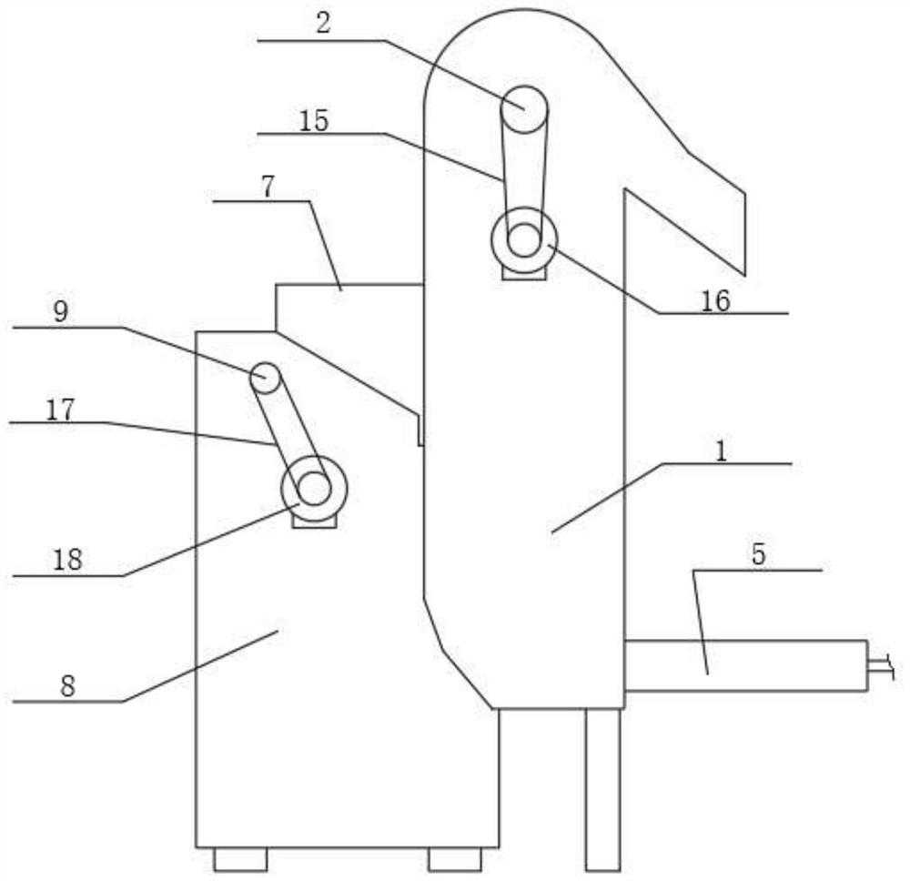 Lifting device for circulating grain dryer