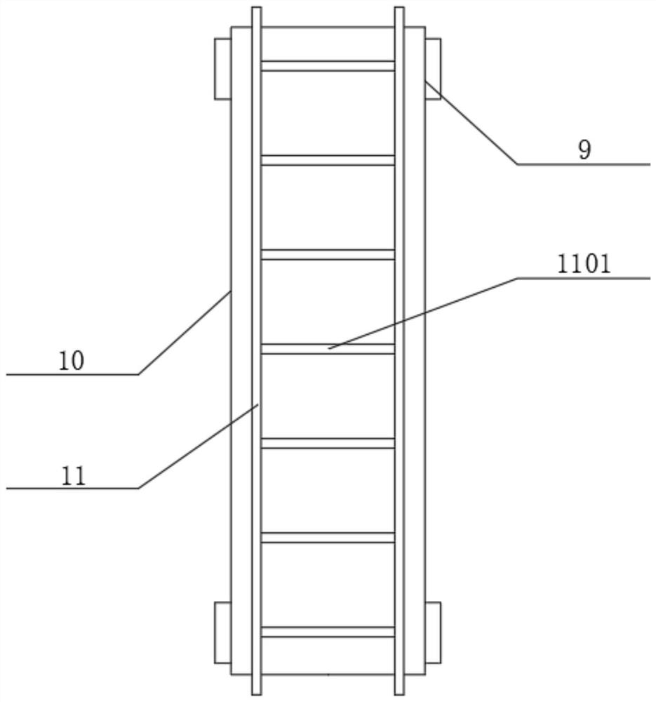 Lifting device for circulating grain dryer