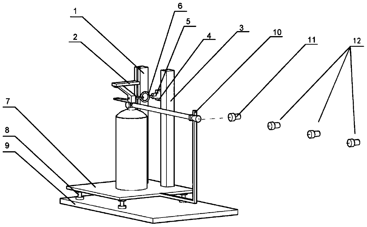 Fire extinguisher injection performance test device and fire extinguisher injection performance testing method