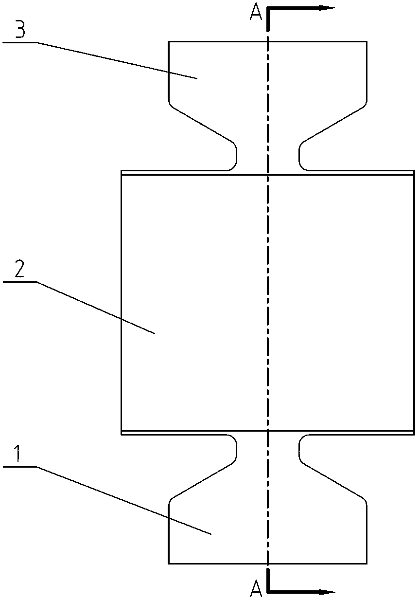 Column type elastic body