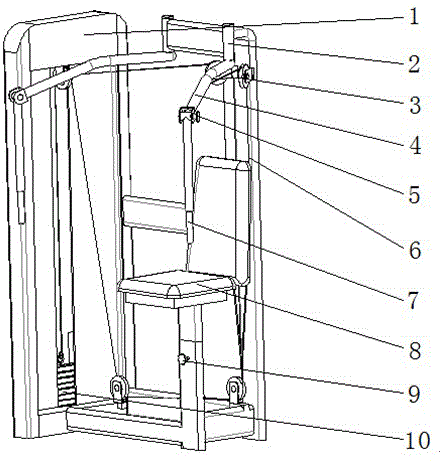 Pectoral muscle exercising machine