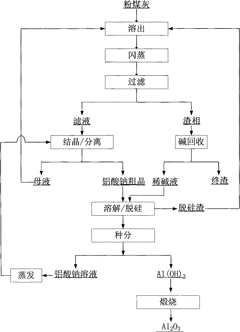 Method for extracting alumina from coal ash through wet process