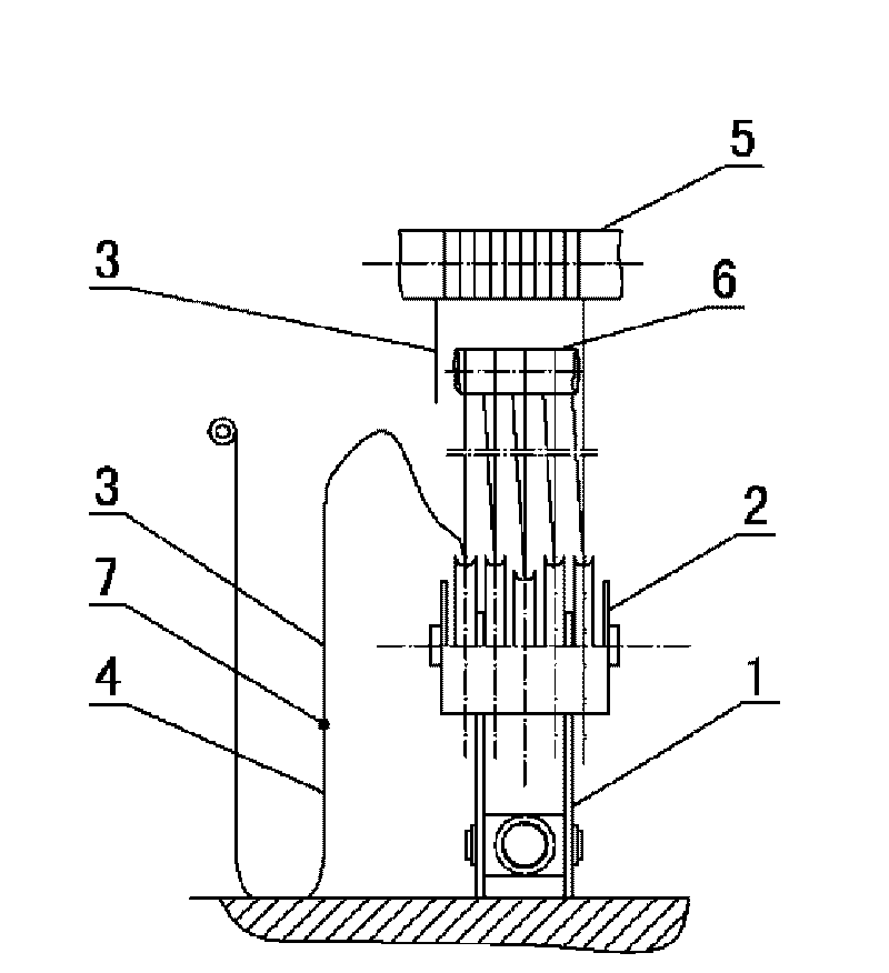 Quick replacement method of steel cables of crane