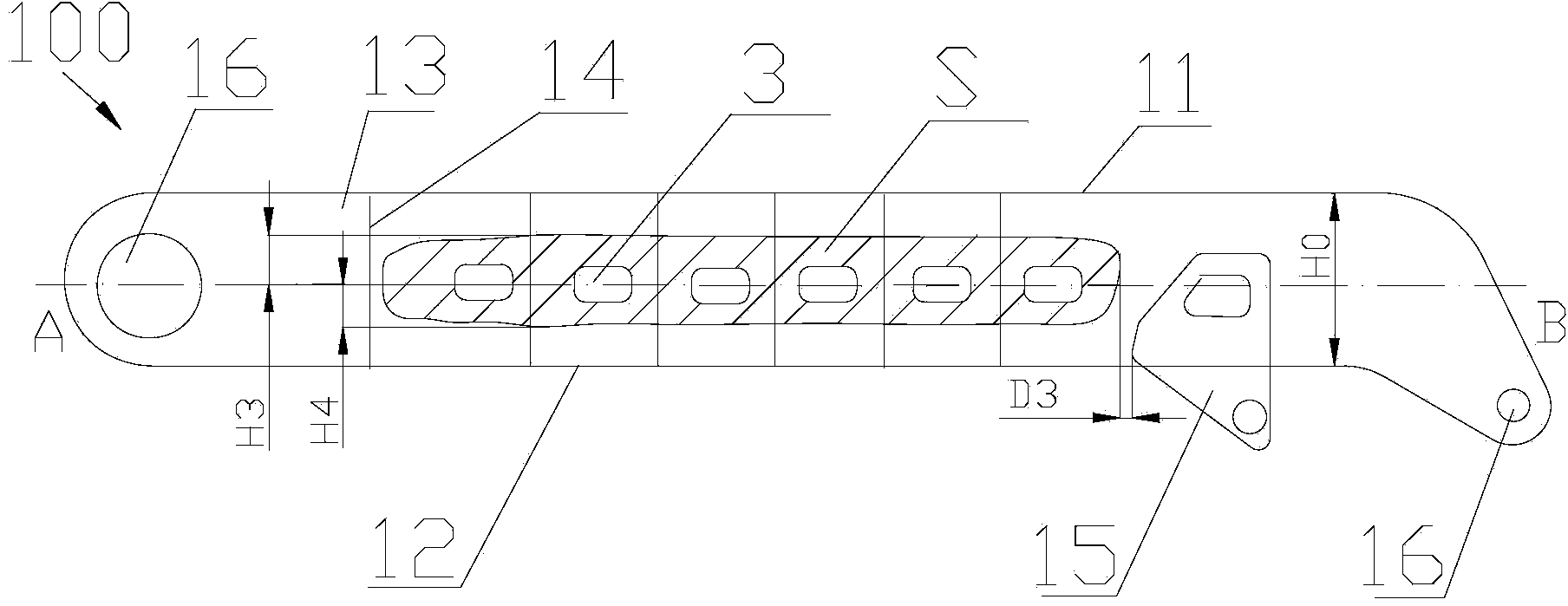 Crane and arm frame thereof