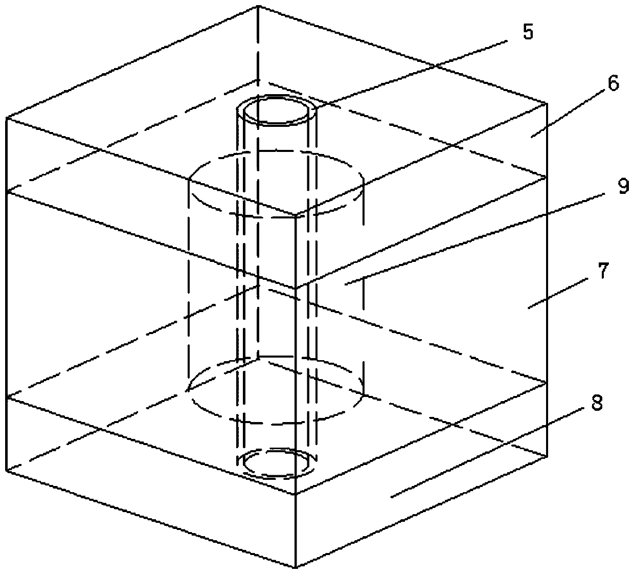 Simulation test device and simulation test method for borehole wall bearing characteristic under hydro-mechanical coupling function