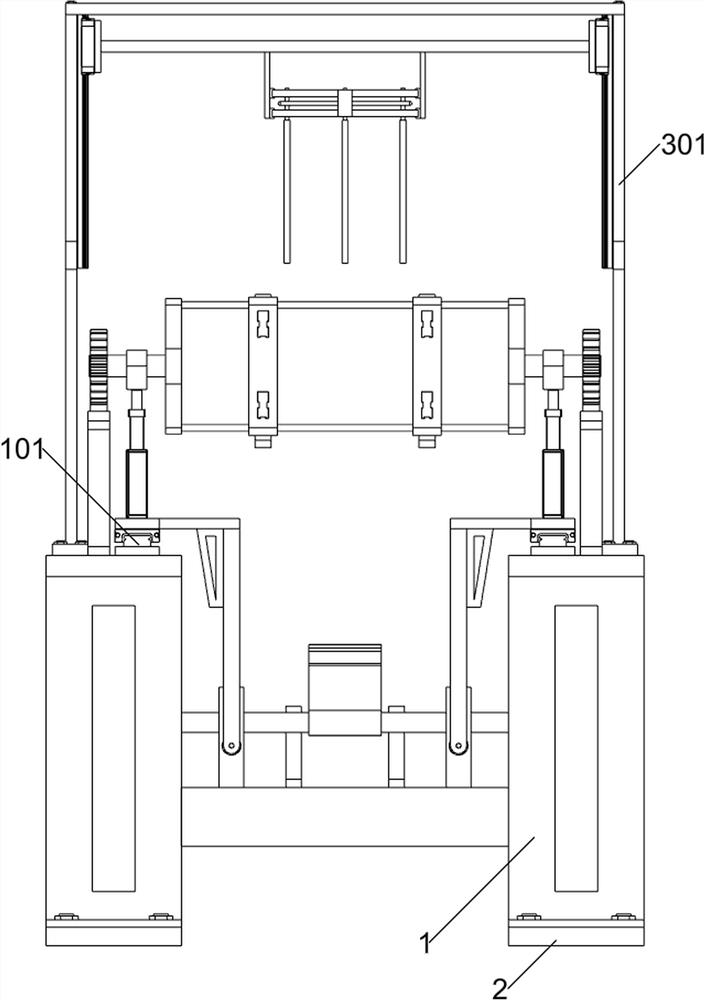 Curved screen packaging and transporting device with impact-resistant protection function