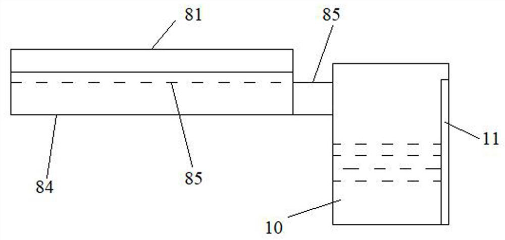 A rainwater penetration detection device suitable for sponge cities