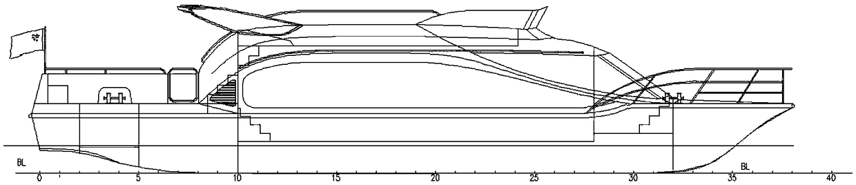 Method for manufacturing glass fiber reinforced plastic business travel ship