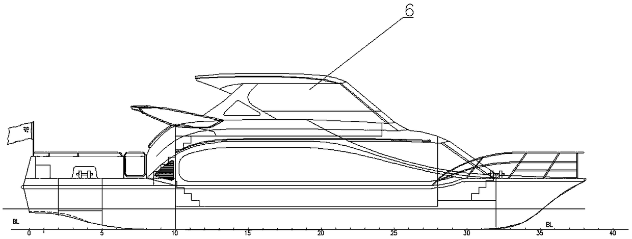 Method for manufacturing glass fiber reinforced plastic business travel ship