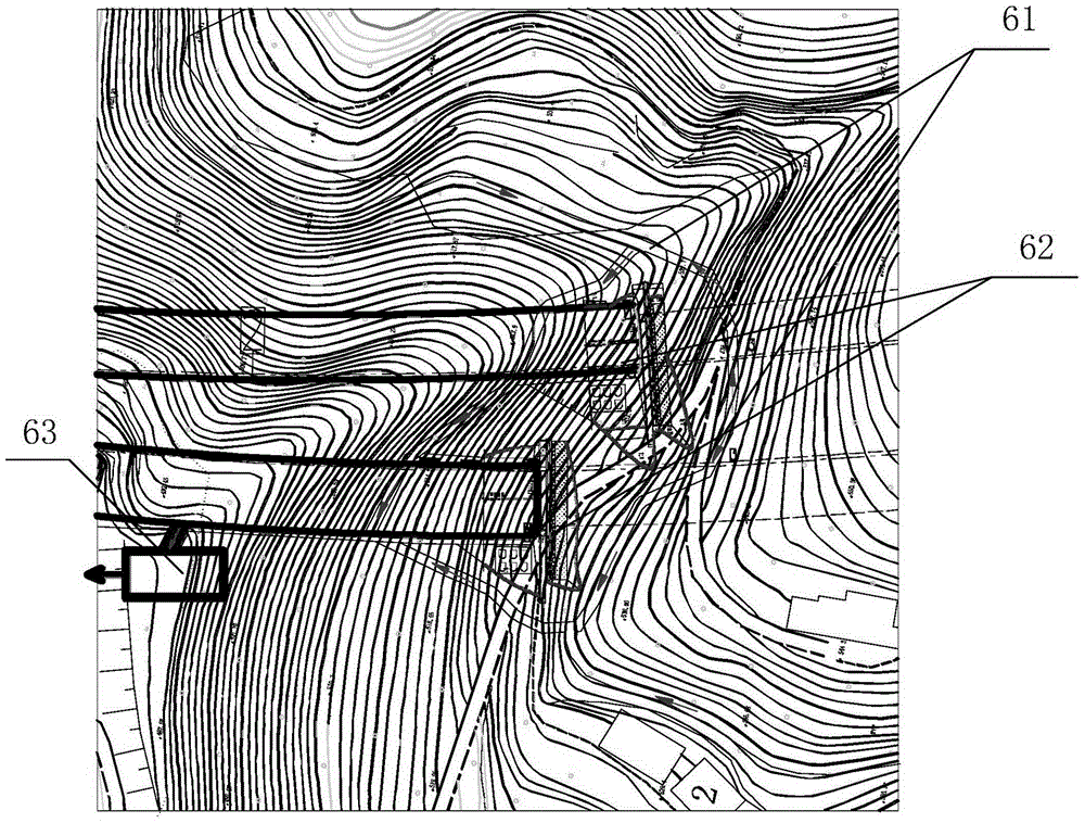 Tunnel fire-fighting system of utilizing slope flowing water as water source