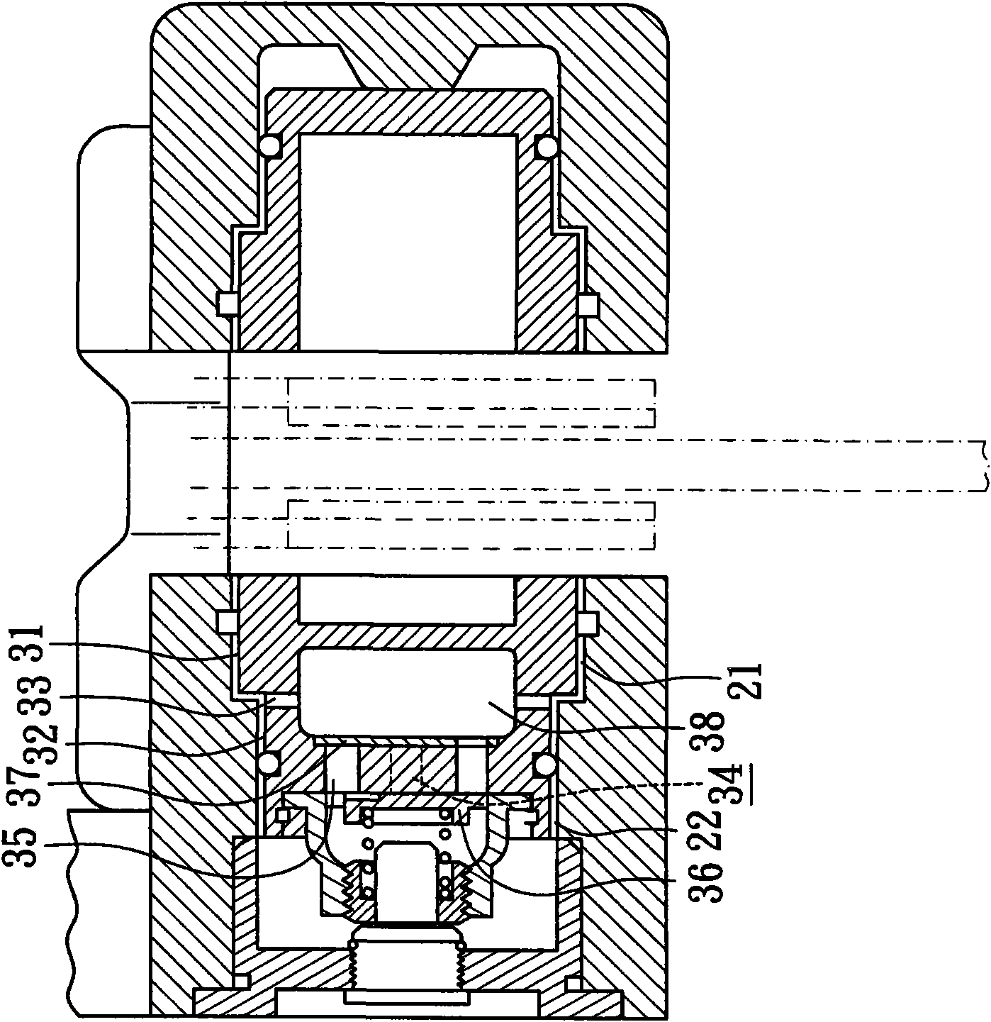 Oil hydraulic cylinder for braking