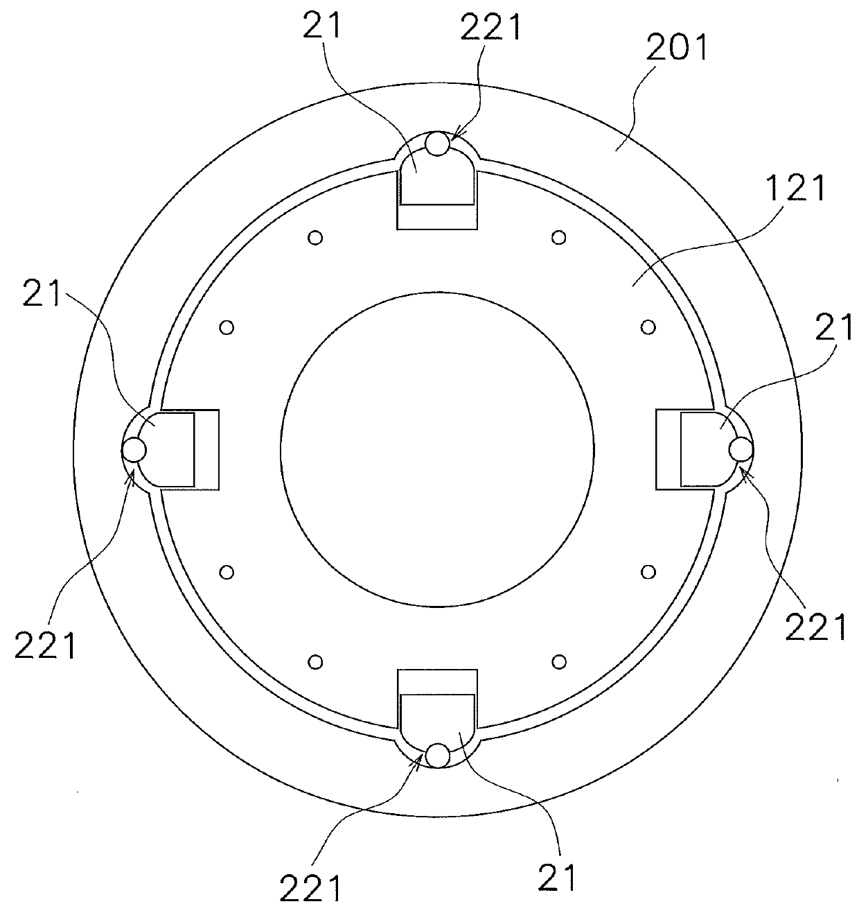 Torque fluctuation inhibiting device, torque converter and power transmission device