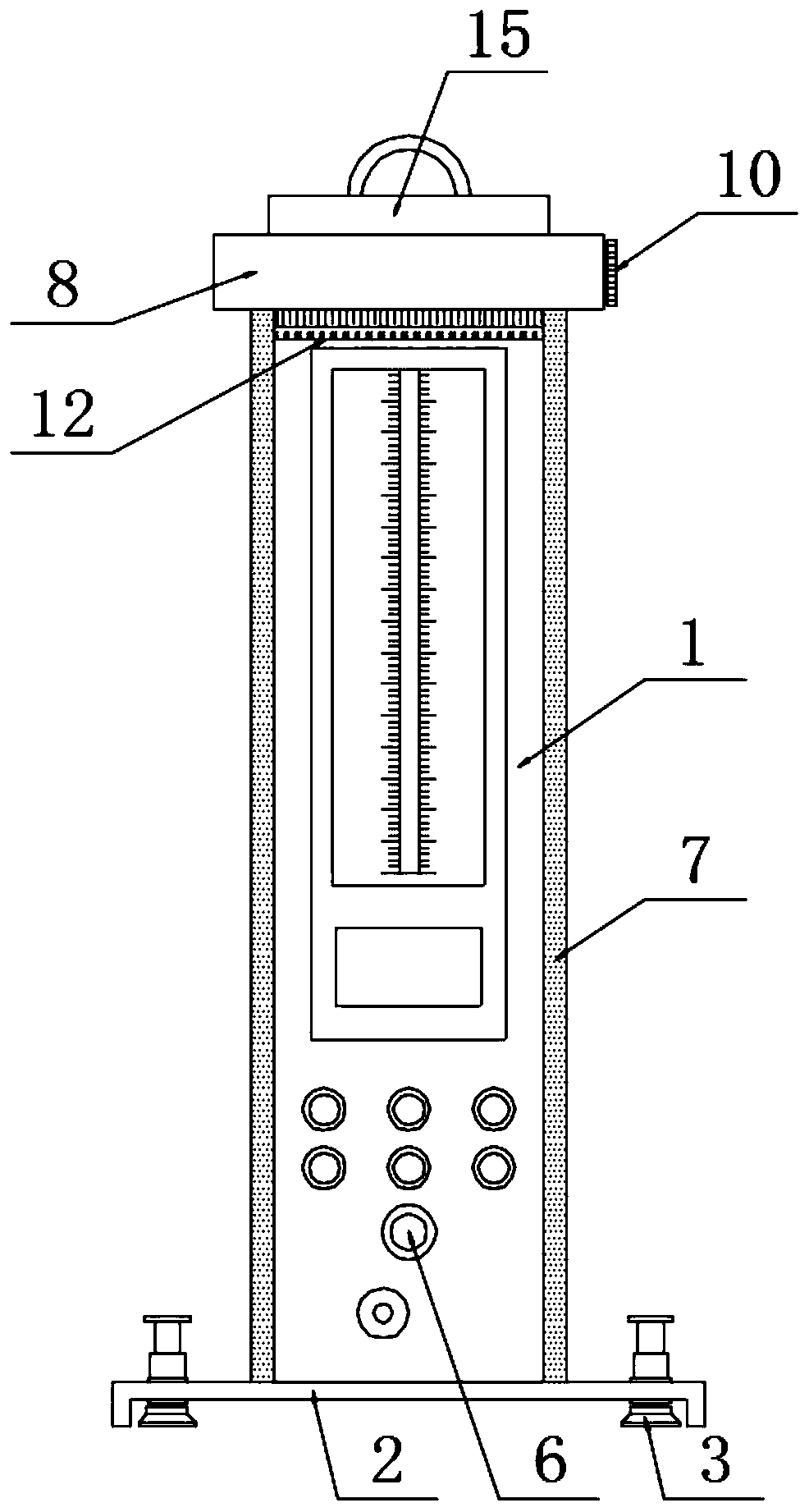 Air gauge of electronic beam