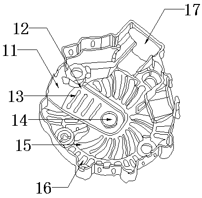 Low-noise high-heat-dissipation type automobile alternating-current generator