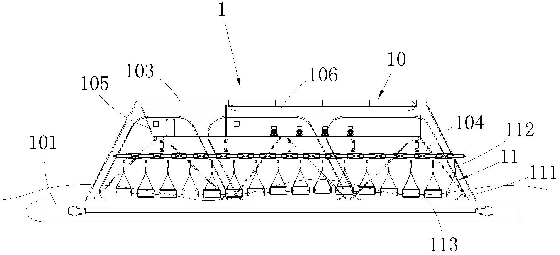 Wave energy converting device