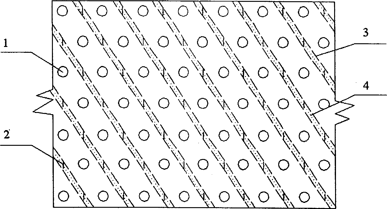 Method for carrying out water expelling and powder spray piling composite foundation ground