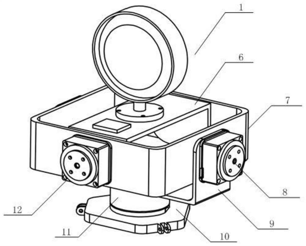 Engineering surveying and marking device and method based on unmanned flying platform