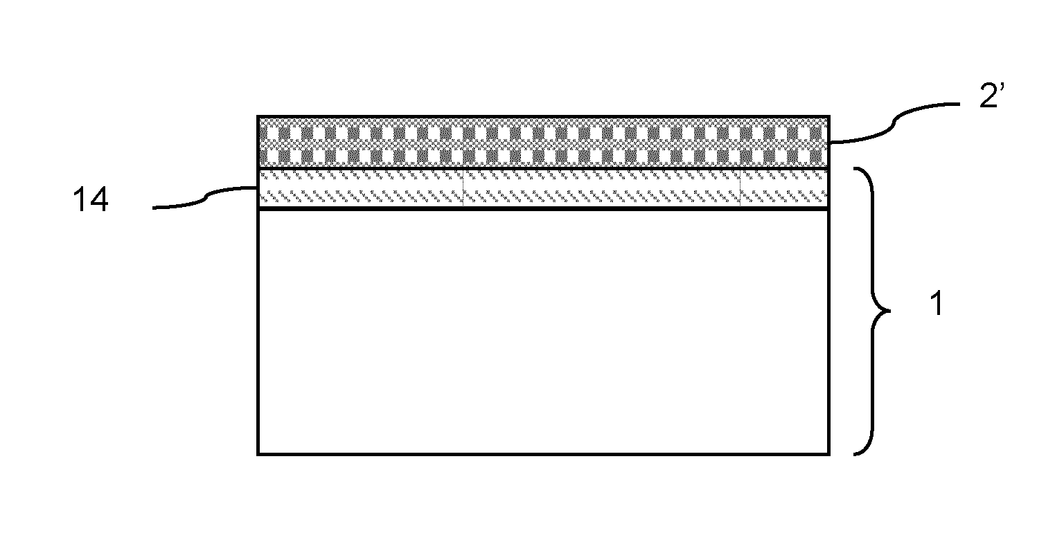 Electronic device for radiofrequency or power applications and process for manufacturing such a device