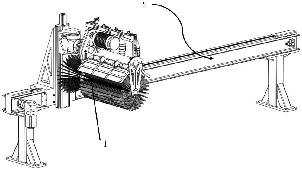 Automatic clearing device of shield segment mold