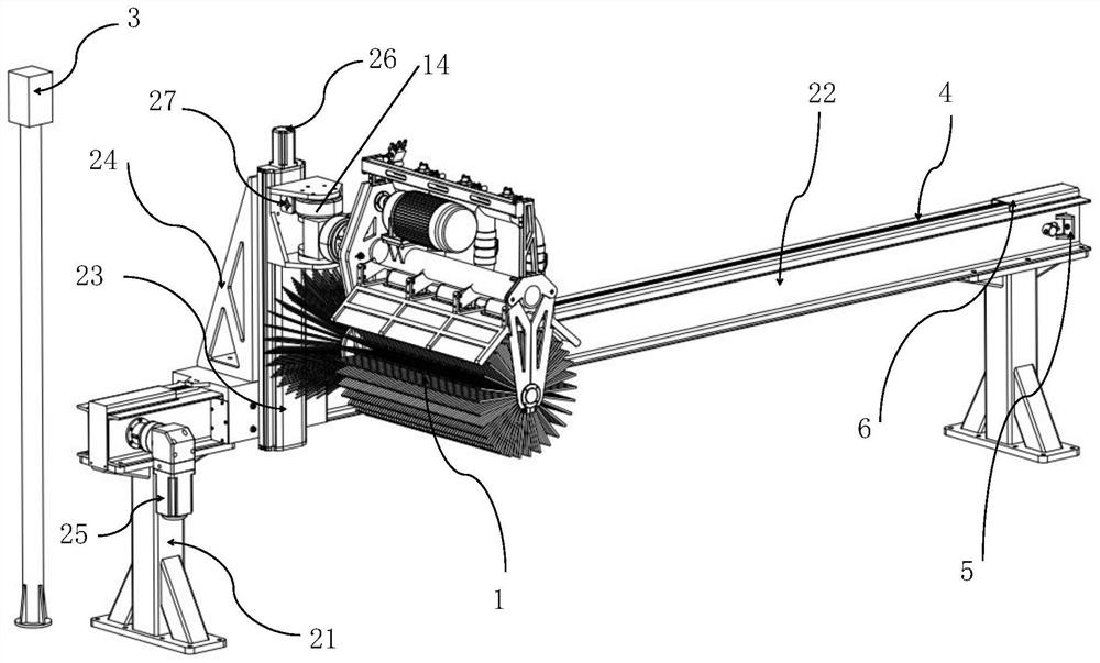 Automatic clearing device of shield segment mold