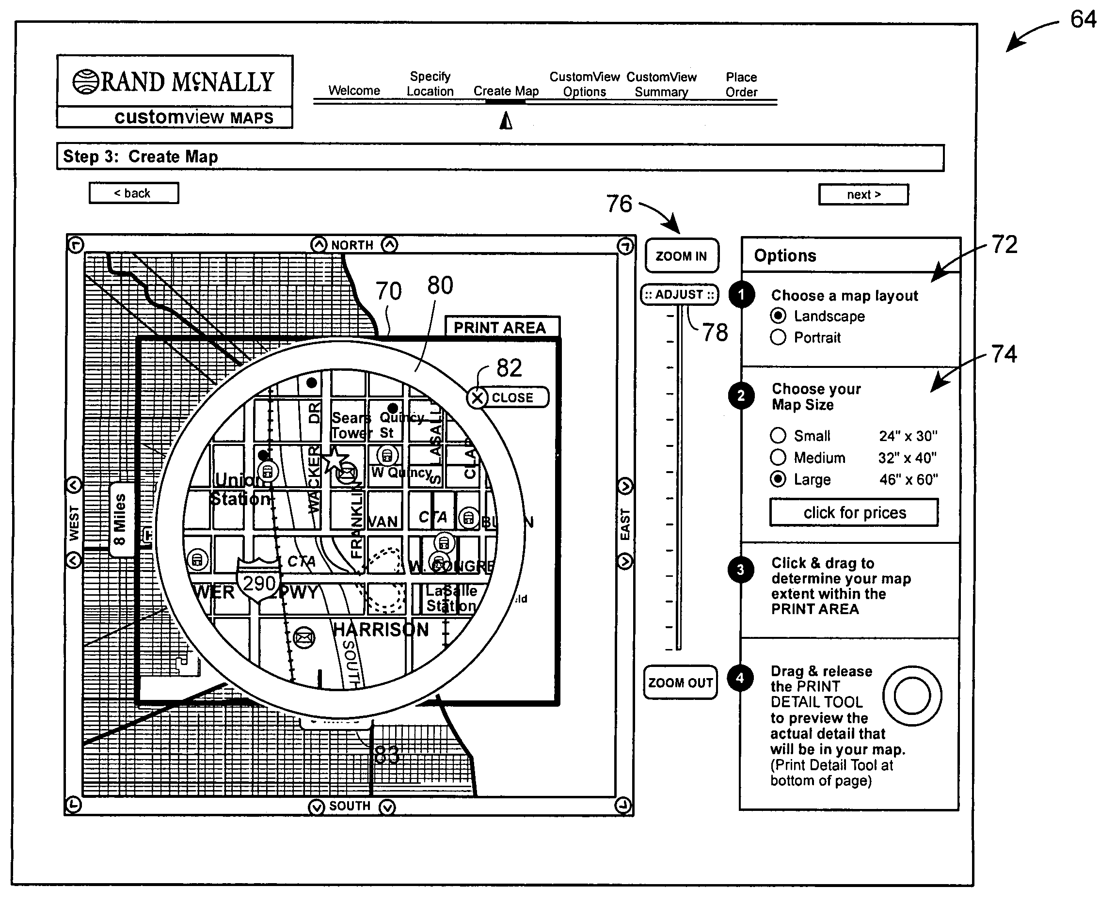 Customized wall map printing system