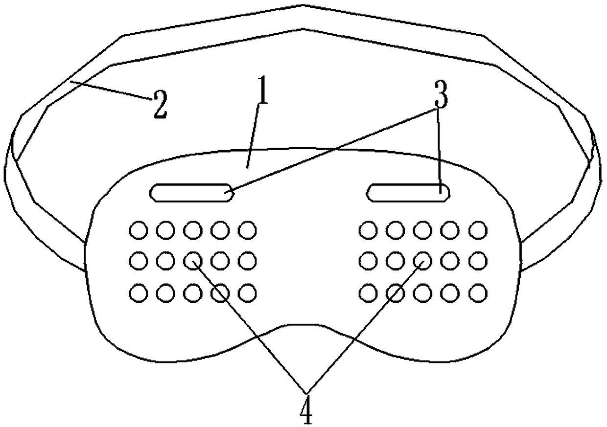 Intelligent eye resting eyeshade with microcirculation physiotherapy function