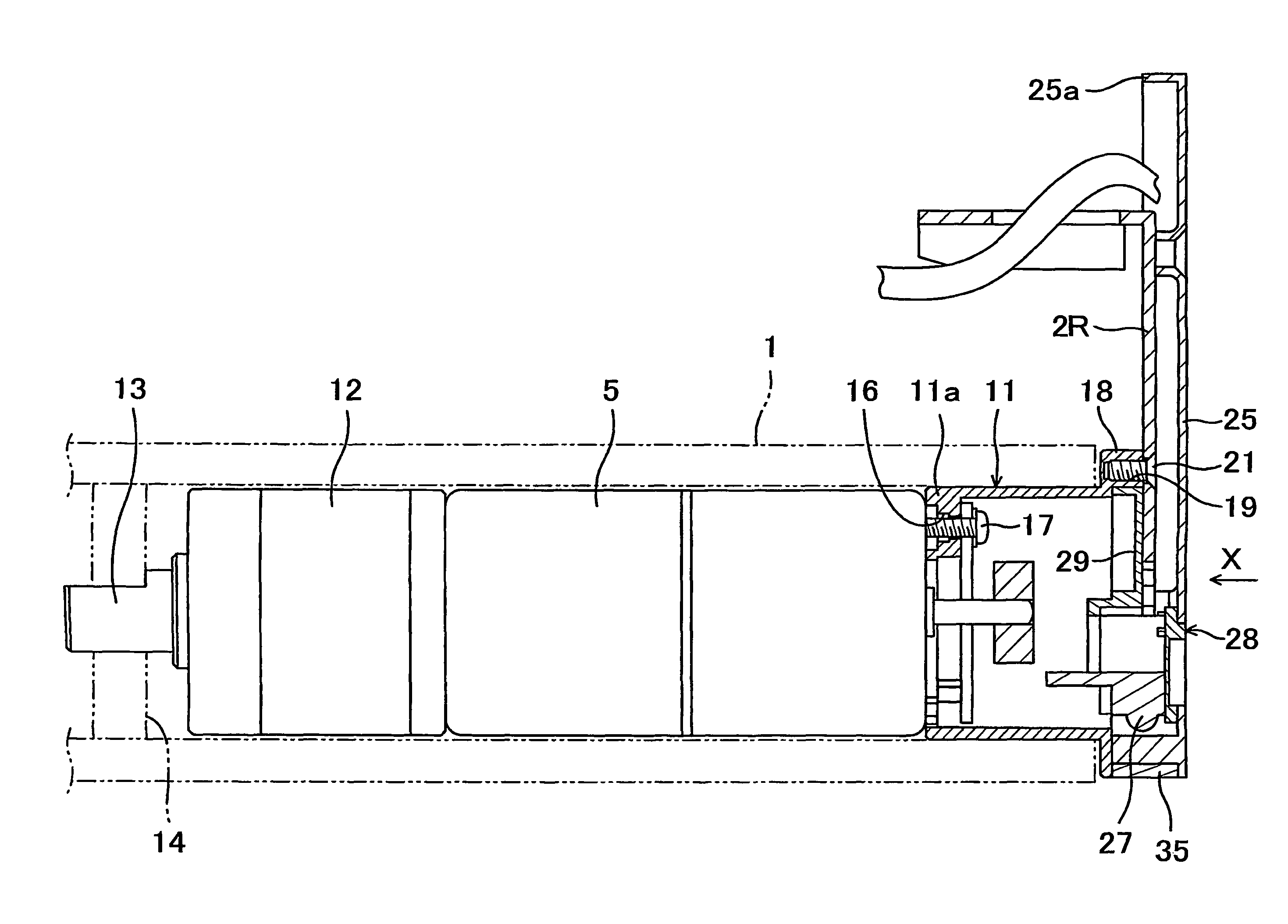 Remote-controlled light receiving structure of electric roll screen for blind