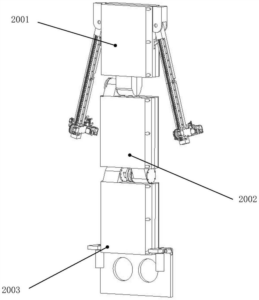 A standing lunar surface split spacesuit auxiliary wearing device