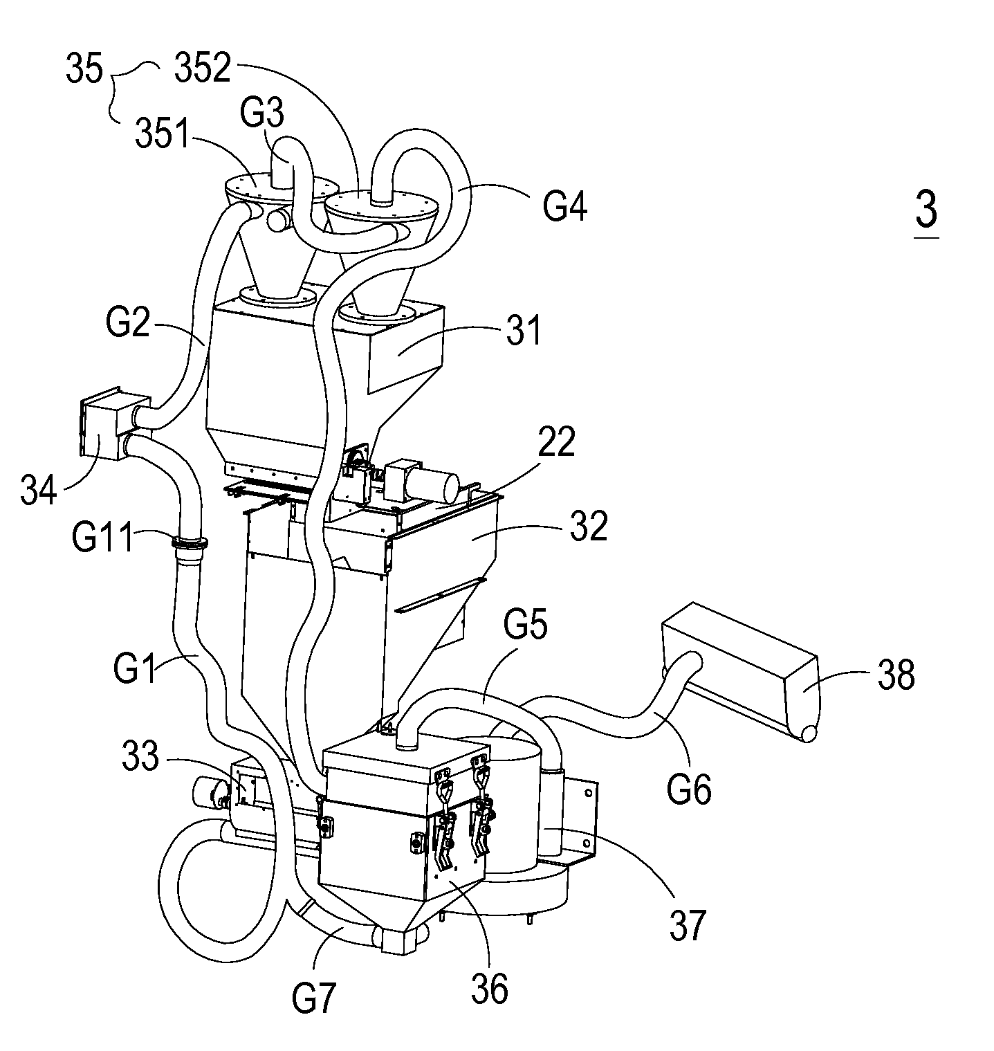 Powder recycling system