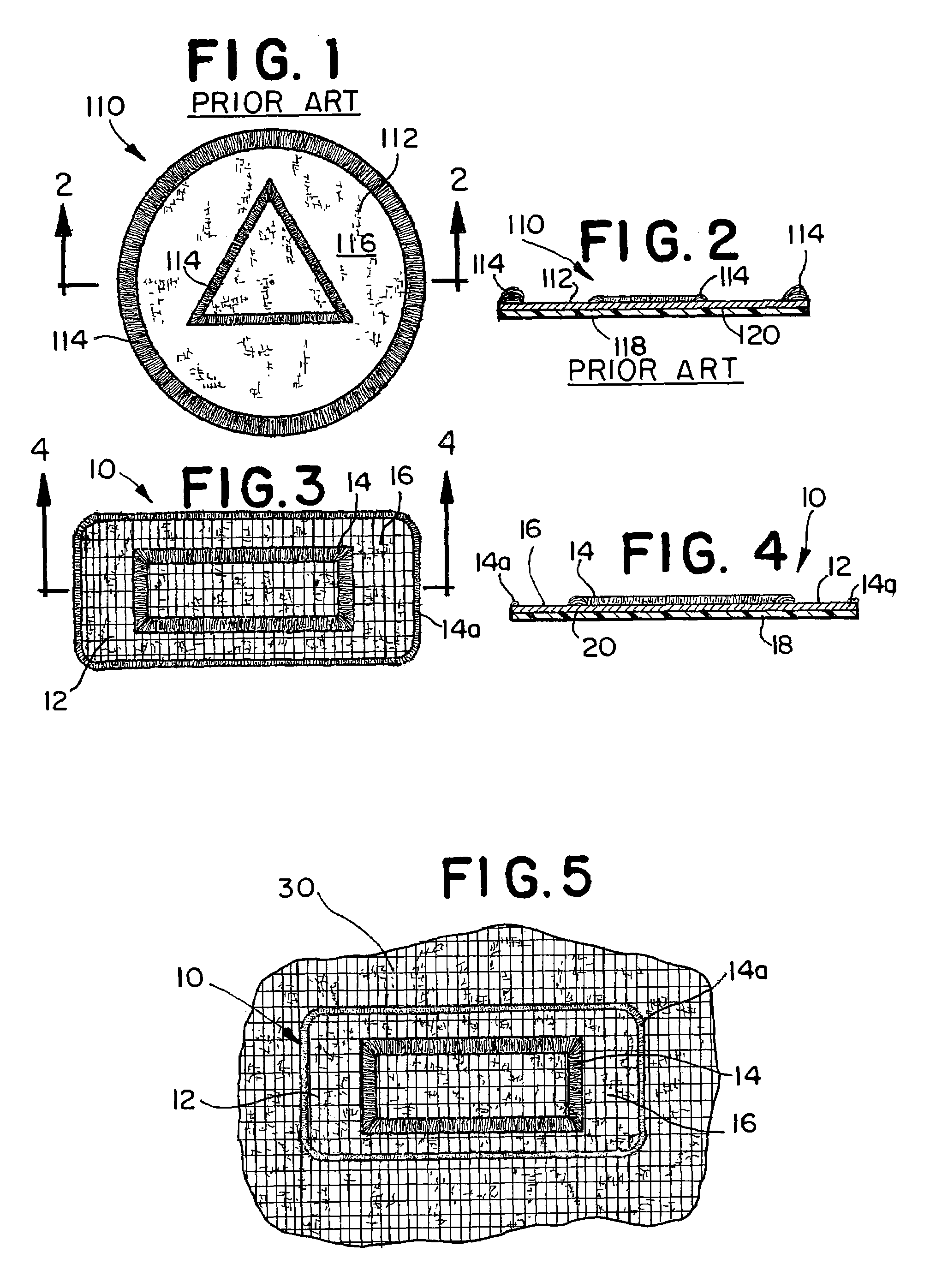 Embroidered emblem for securing to a first fabric