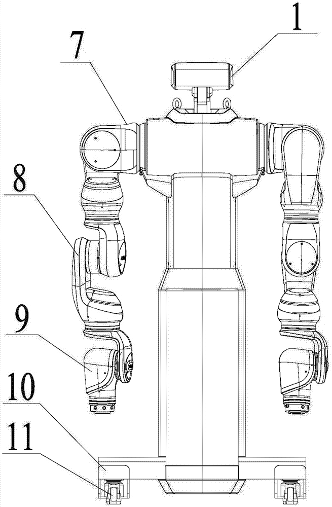 Double-arm-cooperative robot