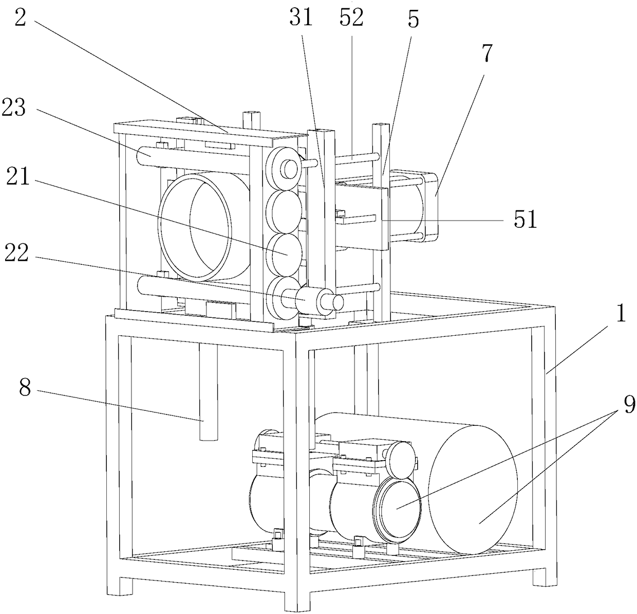 Plastic pipe electric end bending machine