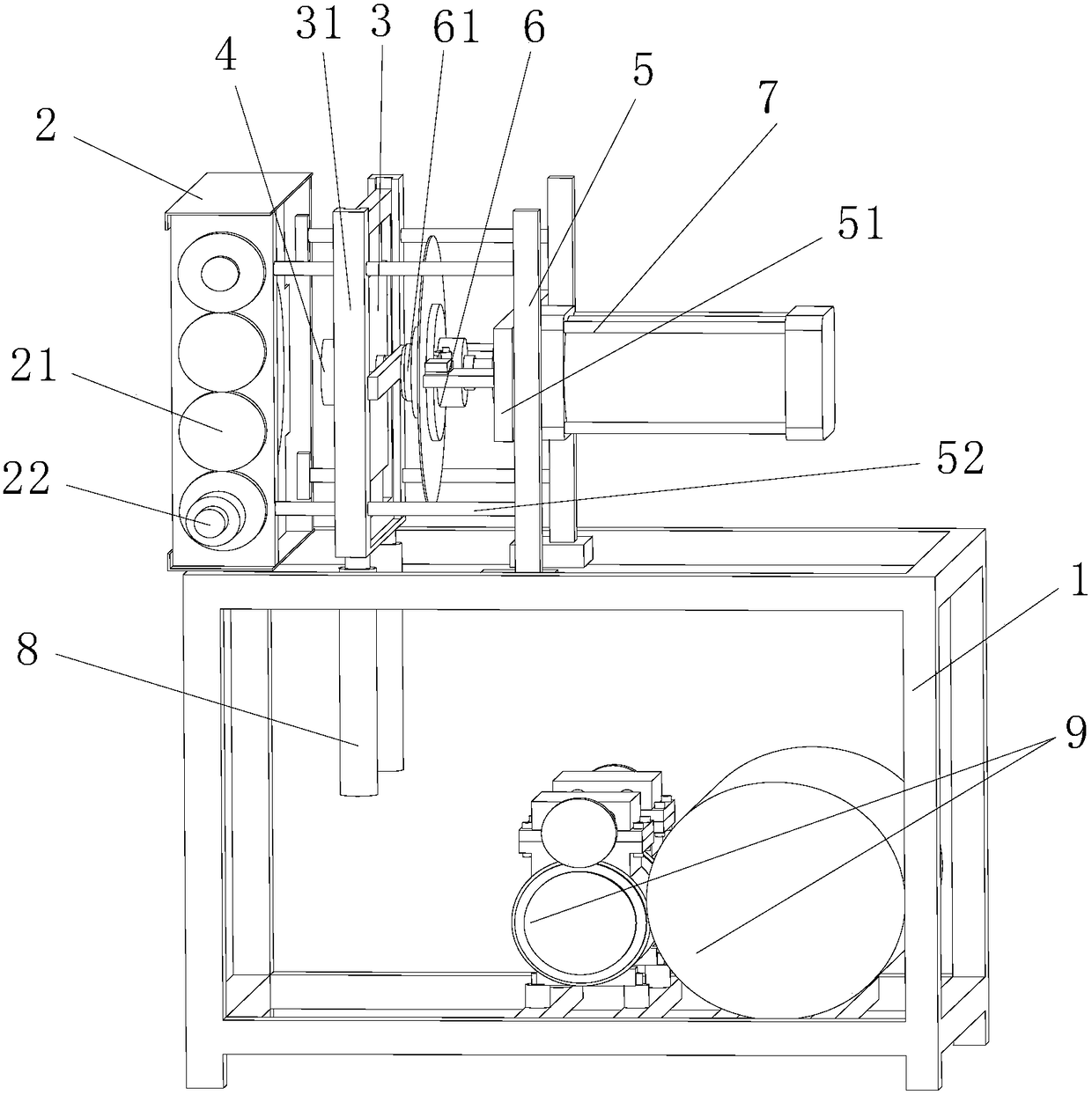 Plastic pipe electric end bending machine