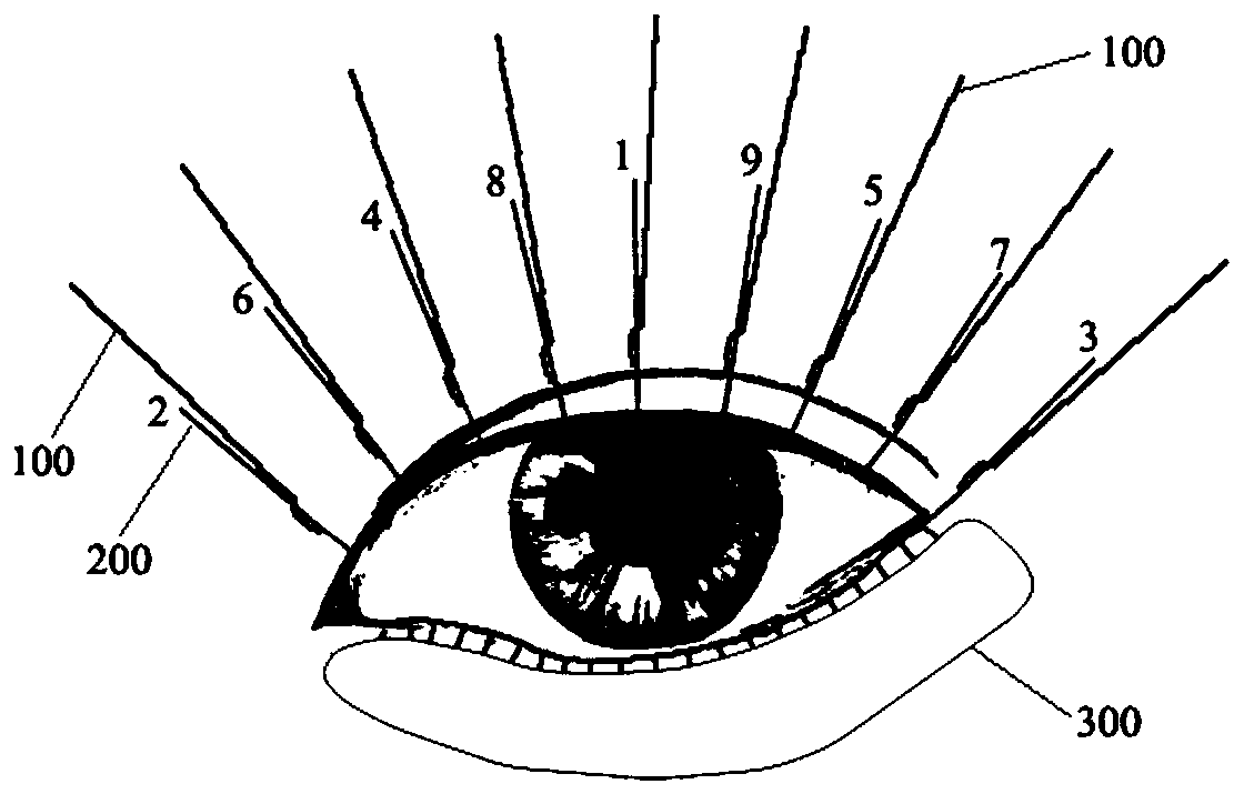 A method for grafting spiral eyelashes