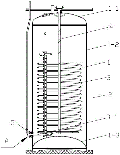 Water tank seal component and water heater using same