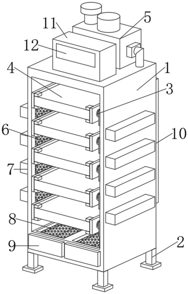 Cabinet type computer network server and use method thereof