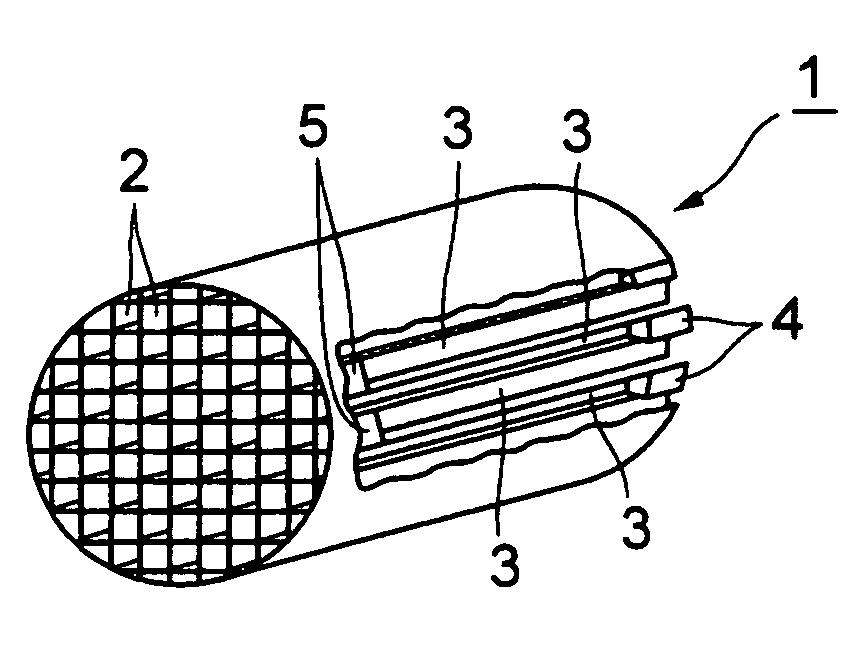 Honeycomb filter for clarifying exhaust gas and method for manufacture thereof