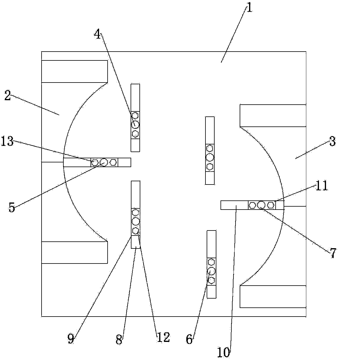 U-shaped hoop storage device