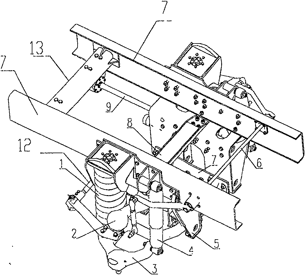 Twisted bar heilical spring compound suspension frame device