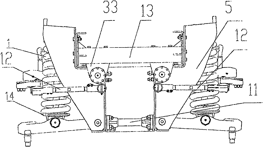 Twisted bar heilical spring compound suspension frame device