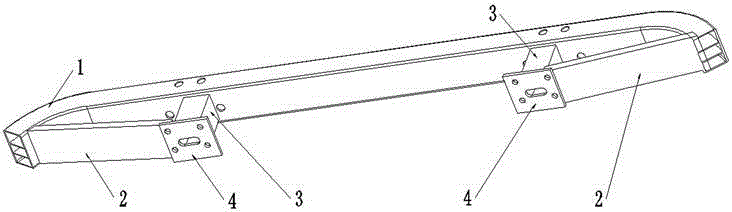 Energy absorption type front lower protective beam device for automobile