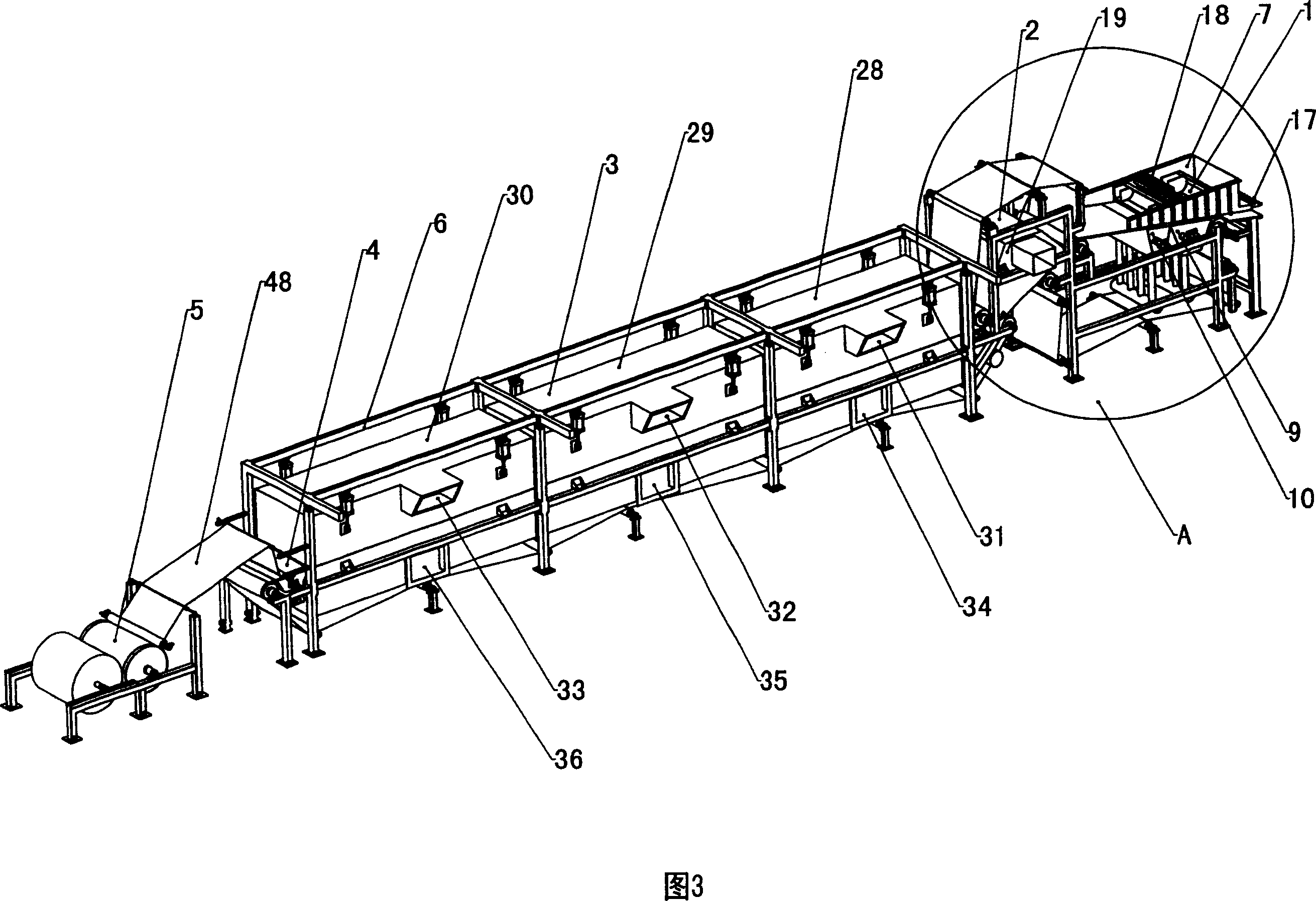 Hot-air through type toilet paper machine and processing technology for drying toilet paper by hot-air