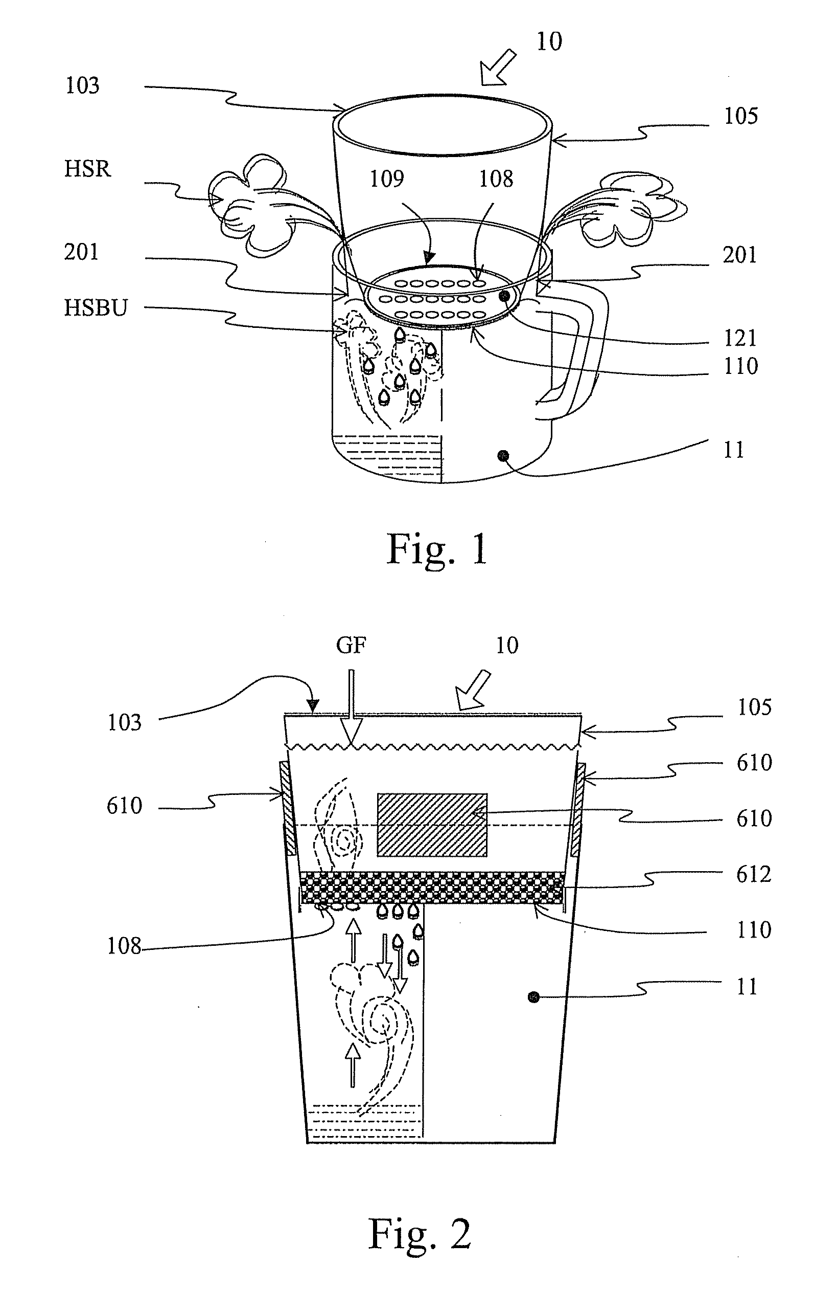 Instant extraction cup